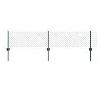 QJBSAVVA Lot de clôtures de jardin vertes - 10 x 0,4 m - En acier revêtu par pulvérisation - Aspect robuste - Double fil - Flexible - Extensible - Pour chiens, moutons et terrain moderne