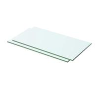 QJBSAVVA Lot d'étagères murales en verre trempé - Étagères transparentes - 50 x 20 cm - Étagère flottante avec capacité de charge de 15 kg - Pour salon, cuisine et salle de bain