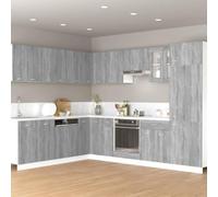 QJBSAVVA Lyon Armoire suspendue en bois avec portes rabattables et grand espace de rangement pour ustensiles de cuisine Gris Sonoma 60 x 31 x 40 cm