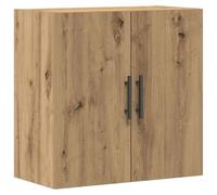 QJBSAVVA Meuble Mural de Rangement avec 2 Portes, Placard Suspendu en Bois d'Ingénierie pour Salon, Salle de Bain et Entrée, Finition Chêne Artisanal, 60 x 31,5 x 60 cm