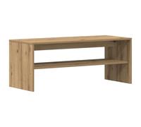 QJBSAVVA Meuble TV bas - Chêne artisanal - 100 x 40 x 40 cm - En bois avec beaucoup d'espace de rangement - Facile d'entretien - Design moderne pour salon, chambre à coucher