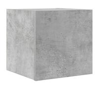 QJBSAVVA Meuble TV gris béton 30,5 x 30 x 30 cm en matériau dérivé du bois avec capacité de charge de 60 kg, butée à gauche ou à droite, meuble bas peu encombrant pour salon, chambre à coucher et