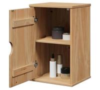 QJBSAVVA OTTA Armoire de salle de bain, 35 x 30 x 55 cm, en bois de pin massif, finition cire miel, avec charme rustique, peu encombrante et facile d'entretien, pour salle de bain, WC et couloir