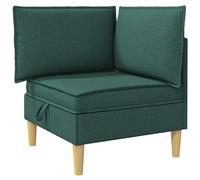 QJBSAVVA Ottoman avec espace de rangement - Pouf carré en tissu - Tabouret rembourré moderne avec couvercle - Repose-pieds pour salon et chambre à coucher - Avec cadre en bois - Marron