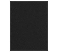 QJBSAVVA Paillasson - 80 x 120 cm - Noir - Avec poils en polypropylène robuste - 5 mm - Dessous en PVC antidérapant - Moderne - Pour entrée, couloir, terrasse et espaces extérieurs couverts