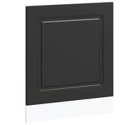 QJBSAVVA Panneau de Lave-Vaisselle Kalmar, Façade de Porte d'Habillage pour Lave-Vaisselle Encastrable, Meuble de Cuisine en Bois d'Ingénierie, Noir, 60x1,5x57 cm