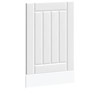 QJBSAVVA Panneau de Lave-Vaisselle Lucca Façade d'Habillage de Cuisine Encastrable en Bois d'Ingénierie Porte de Remplacement Décorative Coloris Blanc 45 x 1,5 x 67 cm
