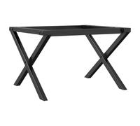 QJBSAVVA Pieds de Table Basse en X 60x40x38 cm - Pieds de Table Industriels en Acier Enduit de Poudre Noir - Pied de Table Stable et Robuste pour DIY Table Basse de Salon
