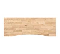QJBSAVVA Plateau de Bureau en Chêne Massif, Dessus de Table Rectangulaire en Bois Brut Non Traité pour Projet de Mobilier DIY, Plan de Travail Poncé, Dimensions 140x60x2,5 cm