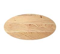 QJBSAVVA Plateau de table 100 x 50 x 4 cm en chêne massif ovale - Plaque en bois robuste pour table basse et table d'appoint, plaque en bois massif finement poncé pour projets de meubles DIY
