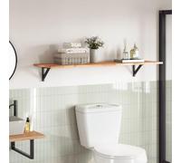 QJBSAVVA Plateau de table 120 x 40 cm en bois massif d'acacia naturel rectangulaire moderne plan de travail cuisine, bureau, extérieur, pour balcon, jardin, salle à manger