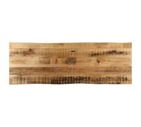 QJBSAVVA Plateau de table 120 x 40 x 2,5 cm en bois de manguier avec bord d'arbre - Plaque en bois massif rustique moderne pour table à manger, bureau, cuisine, balcon, jardin