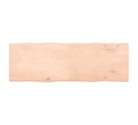 QJBSAVVA Plateau de table 180 x 60 cm en chêne massif non traité avec bord d'arbre pliable, robuste et individuel, pour cuisine, jardin, bureau, balcon, salon, salle à manger