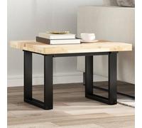 QJBSAVVA Plateau de table 60 x 60 cm en acacia massif non traité - Plaque carrée en bois robuste et durable - Design moderne pour table à manger, table de bistro, cuisine, balcon et jardin