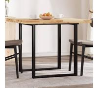 QJBSAVVA Plateau de table 90 x 90 cm en acacia massif non traité, carré, design moderne, robuste et durable, convient également comme plan de travail de cuisine ou table de bistrot d'extérieur pour le
