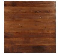 QJBSAVVA Plateau de Table Carré 90x90 cm en Bois Massif de Récupération, Dessus de Table Rustique d'Épaisseur 2,5 cm pour Table à Manger, Bureau et Restaurant, Finition Naturelle Unique
