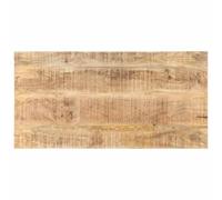QJBSAVVA Plateau de table en bois de manguier - 100 x 60 cm - 25-27 mm - En bois massif - Plan de travail - Table de bistrot - Design moderne et charme rustique - Pour salle à manger, balcon, café