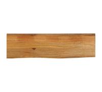 QJBSAVVA Plateau de table en bois massif de mangue - 110 x 40 x 2,5 cm - Avec bord d'arbre - Aspect chêne - Plateau de travail rustique - Pour cuisine, bureau, extérieur - Pour salle à manger, maison