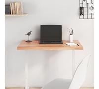 QJBSAVVA Plateau de table en chêne - 80 x 40 x 4 cm - Fabriqué à la main - Avec bord naturel - Aspect clair - Polyvalent comme plan de travail ou table d'extérieur - Pour salle à manger, cuisine