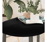 QJBSAVVA Plateau de table en chêne massif marron foncé 100 x 50 x 2 cm ovale finement poli plan de travail durable pour table basse, table mange-debout dans le salon, le bureau, le balcon et le jardin