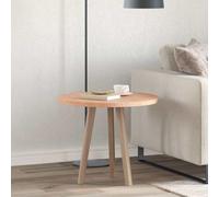 QJBSAVVA Plateau de table rond 60 cm en chêne massif marron clair 2,5 cm d'épaisseur nappe robuste pour cuisine, salle à manger, balcon et extérieur, bistrot, design moderne