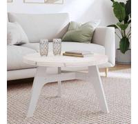 QJBSAVVA Plateau de table rond blanc 70 cm en pin massif 3 cm d'épaisseur design maison de campagne moderne pour bricolage projet de construction de meubles pour salon, balcon, cuisine