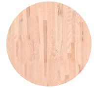 QJBSAVVA Plateau de table rond - Diamètre : 70 x 4 cm - En bois de hêtre massif - Plateau de rechange non traité pour table basse ou projet de meubles DIY - Plaque en bois robuste à décorer