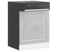QJBSAVVA Porto - Panneau de lave-vaisselle - Gris béton - 60 x 1,5 x 67 cm - En matériau dérivé du bois - Durable et facile d'entretien - Protection pour la cuisine et le lave-vaisselle