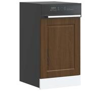 QJBSAVVA Porto Panneau de lave-vaisselle, marron, aspect chêne, 45 x 1,5 x 67 cm, en matériau dérivé du bois, durable et résistant à l'humidité, pour cuisine et protection du lave-vaisselle