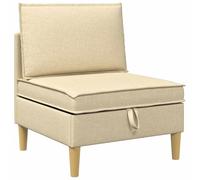 QJBSAVVA Pouf avec espace de rangement en tissu - Tabouret rembourré moderne carré pour salon - Ottoman avec couvercle et cadre en bois - Tabouret confortable rembourré 1 place