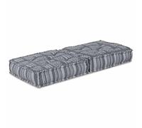 QJBSAVVA Pouf lounge modulaire, gris, 70 x 70 x 36 cm, coussin d'assise confortable en tissu de coton, avec utilisation flexible comme repose-pieds ou siège pour le salon et le home cinéma