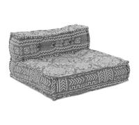 QJBSAVVA Pouf modulaire gris 70 x 70 x 54 cm Coussin d'assise élégant en coton avec noyau en mousse souple pour salon, bibliothèque et entrée