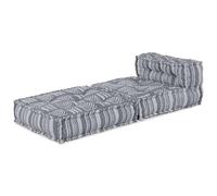 QJBSAVVA Pouf modulaire, gris, 70 x 70 x 54 cm, tissu en coton, design moderne, coussin d'assise élégant pour salon, bibliothèque ou couloir