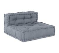 QJBSAVVA Pouf modulaire gris en coton 70 x 70 x 54 cm Coussin d'assise moderne avec mousse douce pour salon, salon et entrée