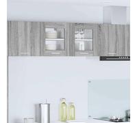 QJBSAVVA Riga Armoire murale en matériau dérivé du bois - Gris Sonoma - 40 x 31 x 40 cm - Avec porte - Peu encombrante - Design moderne - Stable et facile à entretenir - Pour cuisine, couloir, salle