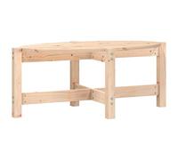 QJBSAVVA Table Basse en Bois de Pin Massif 87x48x35 cm, Table de Salon au Style Rustique avec Grain Naturel, Meuble d'Appoint Stable et Robuste pour Salon et Séjour, Bois Brut Non Traité