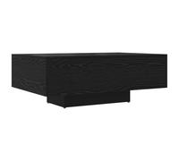 QJBSAVVA Table basse noire aspect chêne 85 x 55 x 31 cm - Table de salon moderne en bois - Table de canapé rectangulaire minimaliste pour salon et salon