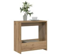 QJBSAVVA Table d'appoint Artisan - En chêne - 50 x 26 x 50 cm - Table basse moderne avec espace de rangement - Plateau de table robuste et durable pour salon, balcon et jardin