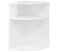 QJBSAVVA Table d'appoint blanche brillante - 39,7 x 39,7 x 60 cm - Table de canapé en bois - Table de rangement moderne avec espace de rangement pour salon, couloir et petits espaces