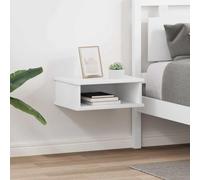 QJBSAVVA Table de chevet - Blanc - 40 x 31 x 15 cm - En bois moderne - Buffet pour chambre à coucher - Petit et compact - Pour le salon, le sommeil et le couloir