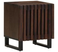 QJBSAVVA Table de chevet en bois de manguier massif marron avec espace de rangement design moderne pour chambre à coucher et salon
