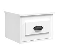 QJBSAVVA Table de Chevet Murale avec Tiroir, Table de Nuit Flottante Moderne en Bois d'Ingénierie, Meuble de Chevet Suspendu Blanc pour Chambre à Coucher, Gain de Place, 41,5x36x28 cm