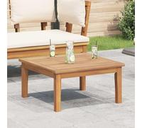 QJBSAVVA Table de jardin 60 x 60 x 30 cm en teck massif marron, design moderne et robustesse pour balcon, terrasse et petits jardins