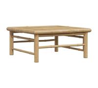 QJBSAVVA Table de Jardin en Bambou 65x65x30 cm, Table Basse d'Extérieur et d'Intérieur Modulable pour Terrasse, Balcon et Salon de Jardin, Plateau Robuste et Design Naturel