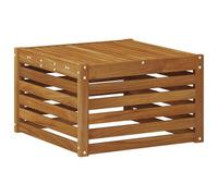 QJBSAVVA Table de Jardin en Bois d'Acacia Massif Table Basse d'Extérieur pour Terrasse Balcon et Cour Design Moderne à Lattes Couleur Naturelle 59 x 59 x 37 cm