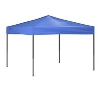 QJBSAVVA Tente de Réception Pliable 3x3 m, Barnum Pliant de Jardin avec Structure en Acier et Toit Oxford 210D Argenté, Gazebo Extérieur pour Barbecue Camping Pique-Nique, Bleu