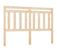 QJBSAVVA Tête de Lit 146x4x100 cm en Bois de Pin Massif Naturel Non Traité, Dosseret de Lit Élégant au Style Rustique pour Cadre de Lit Double de Chambre à Coucher