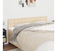 QJBSAVVA Tête de lit 180 x 78-88 cm - Crème - Hauteur réglable en mélèze massif et polyester - Pour chambre à coucher - Coussin mural moderne pour lire la télévision