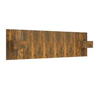 QJBSAVVA Tête de Lit avec 2 Tables de Chevet Suspendues, Pont de Lit Mural en Bois d'Ingénierie pour Chambre à Coucher, Couleur Chêne Fumé, Dimensions 200 x 1,5 x 80 cm