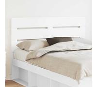 QJBSAVVA Tête de lit blanche 153 x 3 x 100 cm en bois - Design moderne - Dossier large - Pour lit, chambre à coucher, appartement - Montage en quelques minutes pour tous les lits